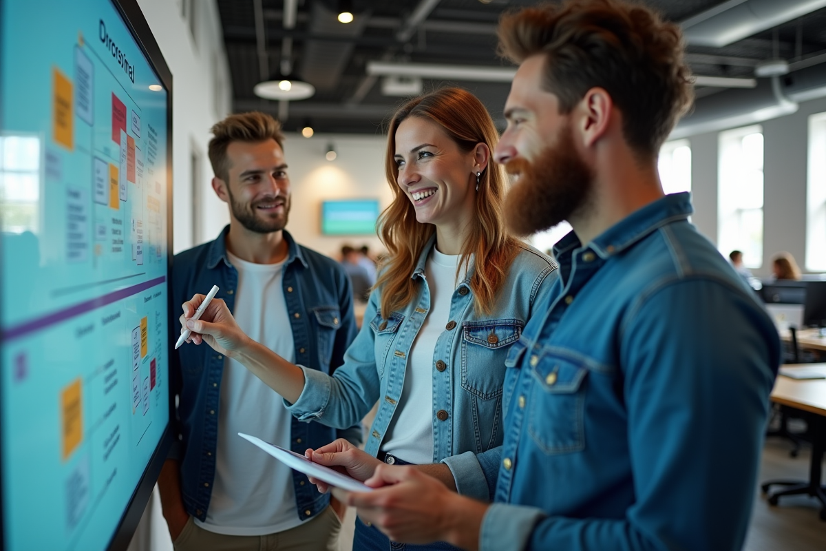 Groupe de professionnels collaborant autour d