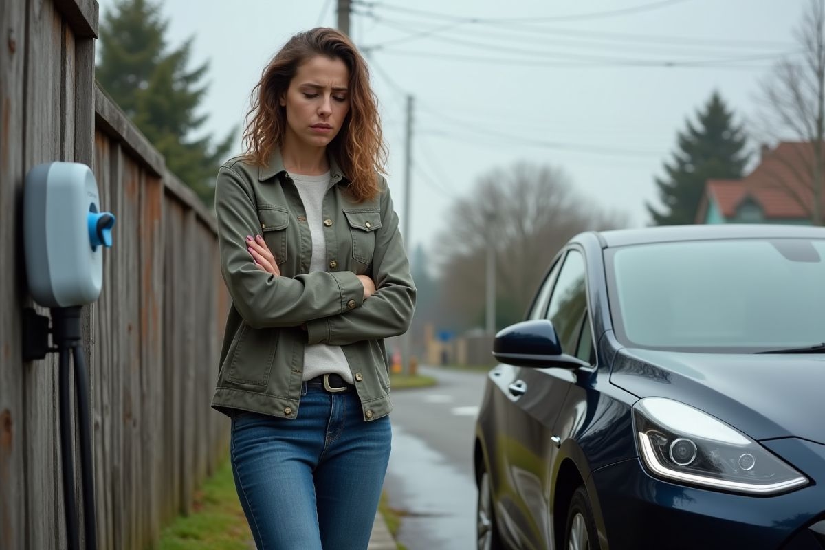 Femme frustrée près d