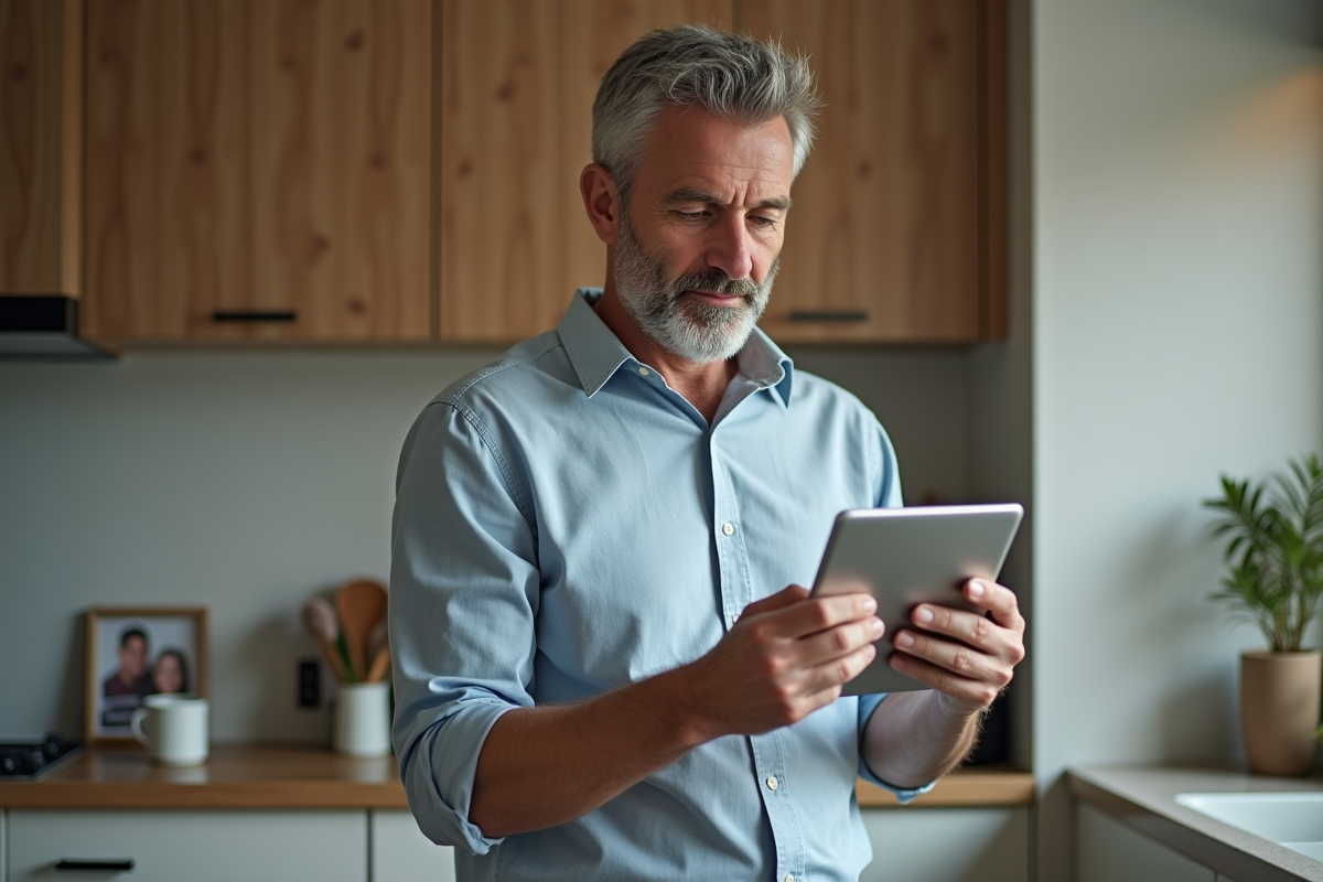 Homme en conversation lors d