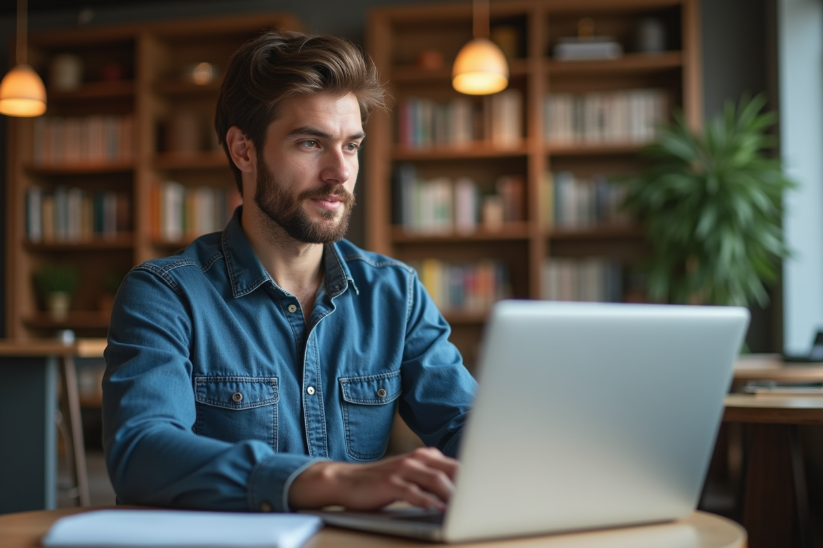 Homme en chemise lors d