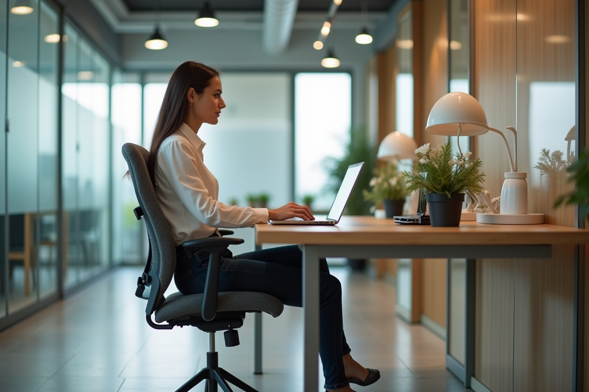 Position assise au bureau : avantages d’une chaise haute ou basse